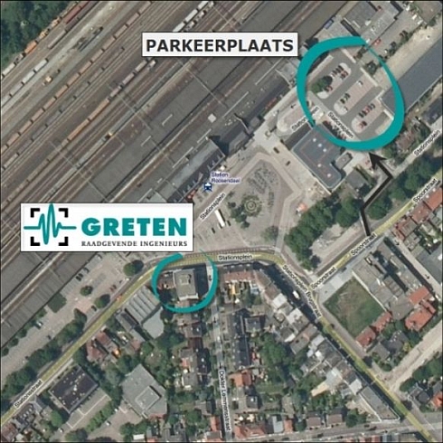 Parkeerplaats voor bezoek aan Greten Raadgevende Ingenieurs