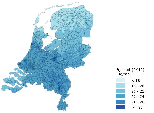 Grootschalige Concentratiekaart Nederland (bron: RIVM)